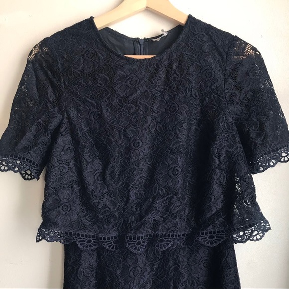 ASOS Skater Dress in Lace with Crop Top Layer - Picture 4 of 5